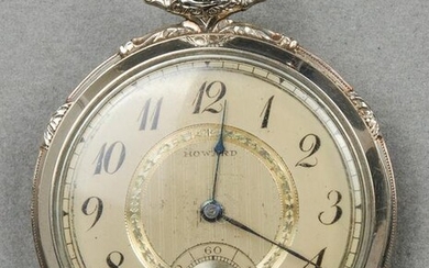 Art Deco E. Howard 14K White Gold Pocket Watch