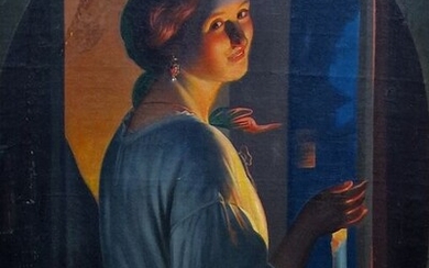 Artista europeo, XIX secolo,da Johann Mongels Culverhouse (1820–1891) - Donna con candela