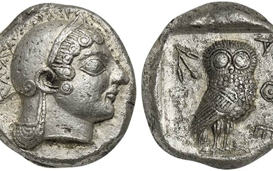 Attica, Athens, Tetradrachm, ca. 500-480 BC AR (g 16,98; mm...