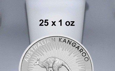 Australia. 2024 Australia Kangaroo BU Coin, 25 x 1 oz