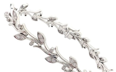 Authentic! Tiffany & Co Platinum Diamond Garland Bracelet