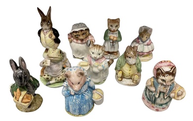 BESWICK; a group of ten Beatrix Potter figures including 'Little...