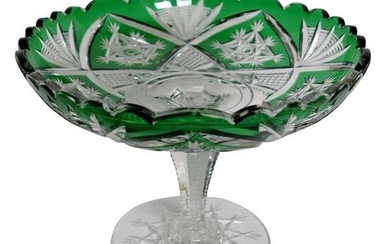 Baccarat - Candy cup in fir green overlay from the 1916 catalog - Crystal