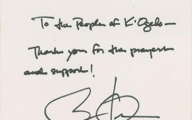 Barack Obama Autograph Note Signed