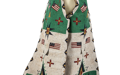 Beaded Hermann Heiser Batwing Chaps, with American Flags