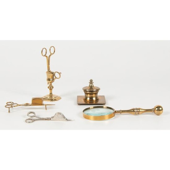Brass Candle and Desk Accessories