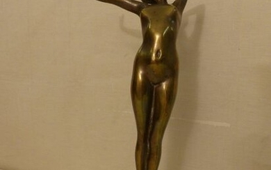 Bronze sculpture "Awakening". Attributed to Paul Philippe (pricked). Posthumous casting. H. (excluding base): 34 cm.