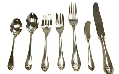 Buccellati Sterling Flatware for 12 in French Empire