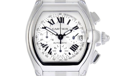 CARTIER - a Roadster chronograph bracelet watch.