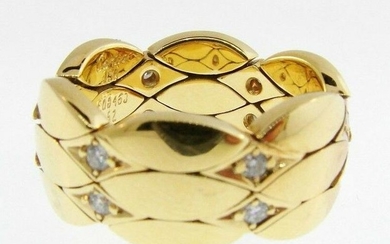 CHIC Cartier 18k Yellow Gold & Diamond Ring Circa 1996