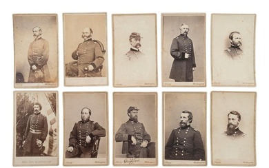 [CIVIL WAR - ARMY OF POTOMAC]. BRADY, Mathew (1822-1896), photographer. A group of 37 CDVs of Union