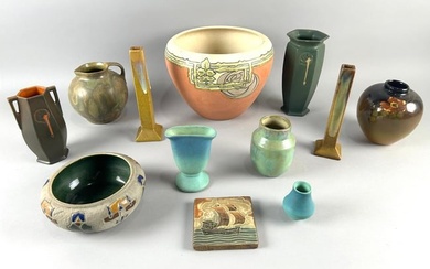 COLLECTION OF ART POTTERY First Half of the 20th Century Heights from 2.5" to 8.5".
