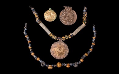 COLLECTION OF RARE ETRUSCAN GOLD AND SILVER JEWELLERY