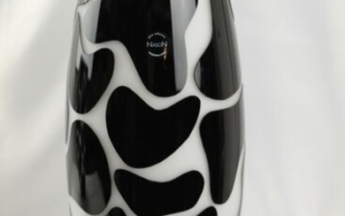 Carlo Nason - V.Nason&C./Murano.com - Large black and white 'cow' vase (36 cm) - Glass