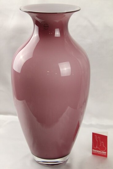 Carlo Nason - studio tecnico V.Nason&C. - Vase Amphora white / Amethyst (50 cm) - Glass