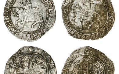 Carolean Halfcrowns (2) | Charles I (1625-1649), Group III, Type 3a1, Halfcrown, 1636-1638, Tow...