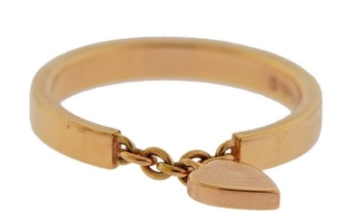 Cartier 18K Gold Heart Charm Ring
