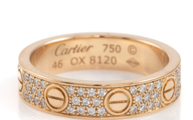 Cartier Love Wedding Band Diamond-Paved