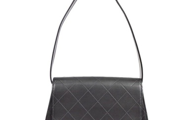 Chanel Quilted Handbag Black Calfskin