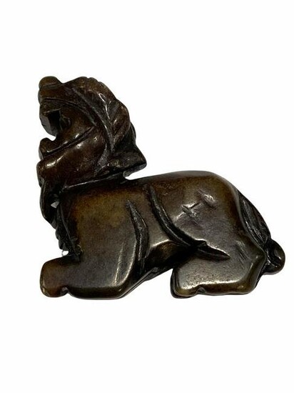 Chinese Carved Hardstone Foo Dog Figure