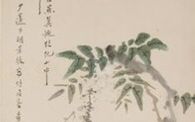 Chinese Painting of Birds in Nest by Hu Jingyuan