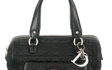 Christian Dior Charming Lock Shoulder Bag in Black Cannage Quilted Nylon