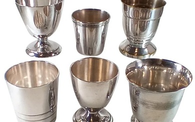 Christofle, Gallia - Egg cup (6) - Silvered bronze