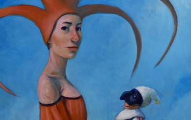 Claudio Giulianelli (b.1956, Italian), oil on canvas, 'Un Grande Amore', An eye-catching portrayal