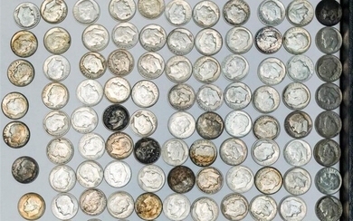 Collection of 117 Roosevelt Silver Dimes