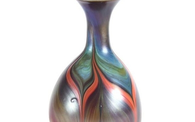 Contemporary Art Glass Vase Signed Lundberg Studios