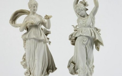 Coppia di figurine Manifattura napoletana o della