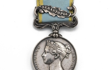 Crimea Medal with the clasp 'Sebastopol' of Lieutenant Thoma...