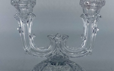Crystal candlestick Bohemia. Hand sanding. Rarity. In excellent condition with no chips.