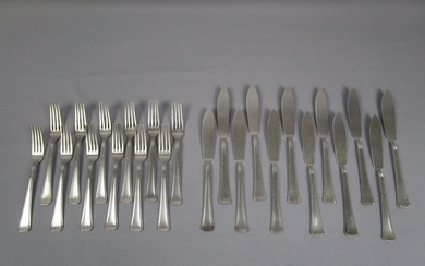 Cutlery set - Wiskemann / Belgium - Fish cutlery - Chinon - 12 people / 24 parts - silver plated