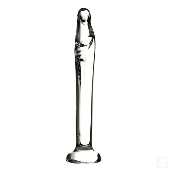 Daum French 11" Crystal Art Glass Madonna Statue