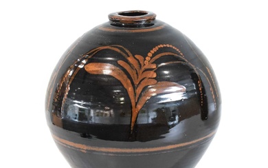 David Leach O.B.E (1911-2005): A Stoneware Ovoid Vase, with collar...