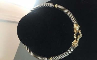 David Yurman Gold and 925 Silver cable necklace.