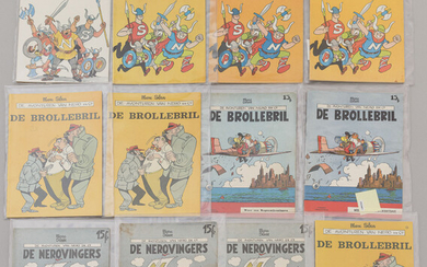 De Brollebril en De Nerovingers. Lot van 12 albums. De eerste drukken uit respectievelijk 1960 en 1961 in zeer goede sta