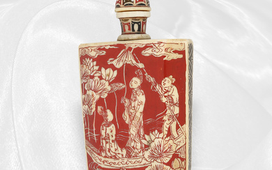 Decorative antique perfume flacon, probably China 19th century
