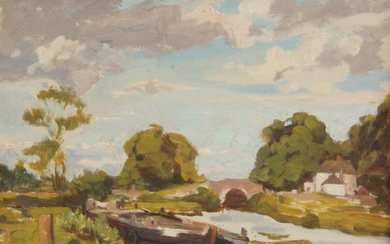 Dermod O'Brien PRHA, Irish 1865-1945- A landscape...