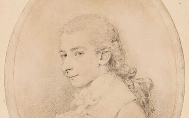 Downman (John, Circle of 1750-1824). Portrait of a youth, late 18th century, graphite
