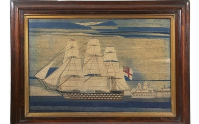 ENGLISH WOOLSEY PORTRAIT OF THREE-MASTED GUNBOAT