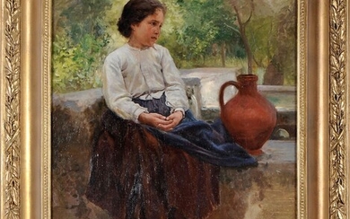 ERNESTO CONDEIXA - 1857-1933, Sentada na fonte