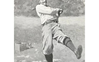 Early 1900's A. B. Frost Half-tone Print, Golfer
