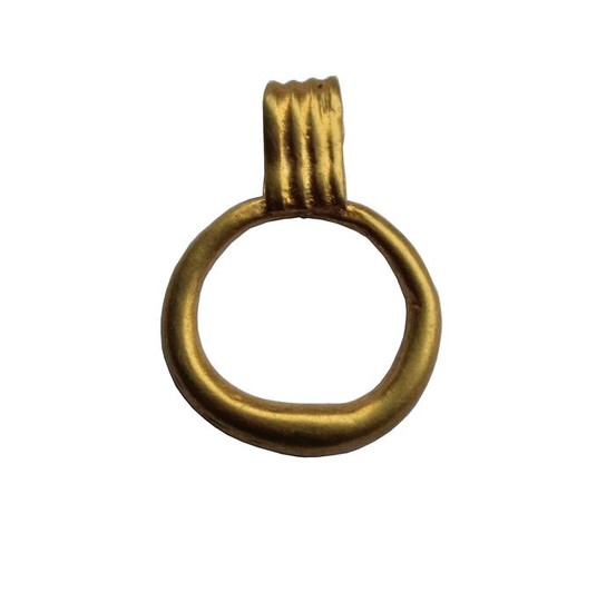 Early medieval Gold Viking Sun/Circle pendant