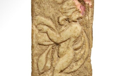 Egyptian Bone Plaque Engraved with Dancing Lady