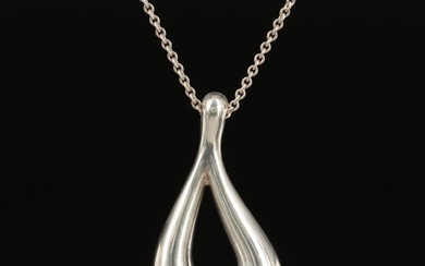 Elsa Peretti for Tiffany & Co. "Open Teardrop" Sterling Necklace