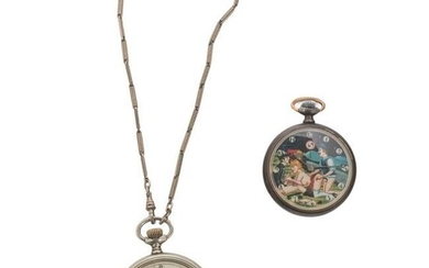 Erotic Pocket Watches Policeman and Sultan SCARCE