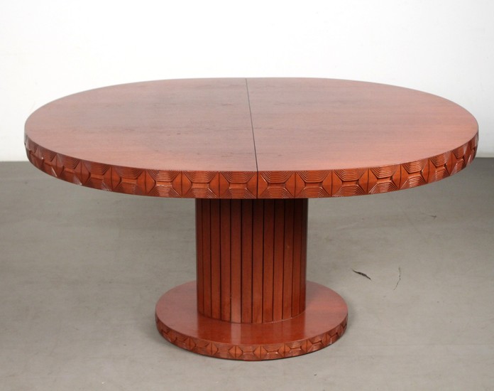Oval, extendible dining table, 1970s
