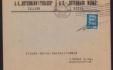 Estonia Tallinn - Lihula envelope 1929